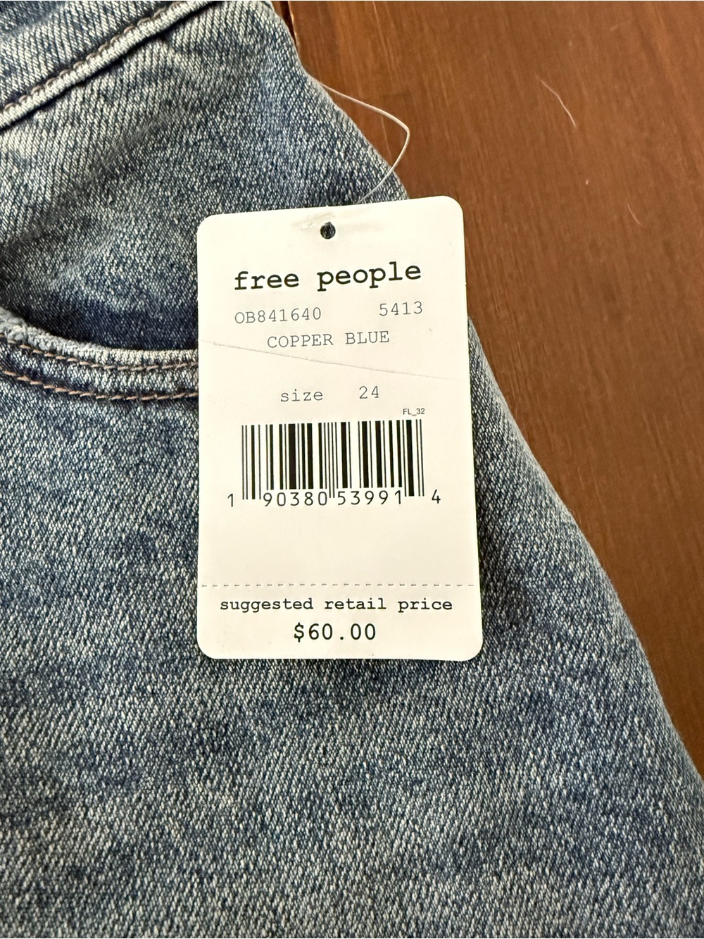 Free People We The Free Denim Mini Skirt NWT Front Zip Ring Pull - Picture 5 of 5
